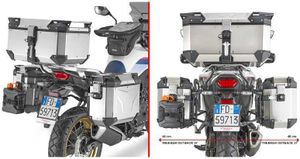 Givi Honda Xl 750 Transalp Monokey Cam-side Trekker Outback Montage Seitenkoffer Silber  Silber One Size