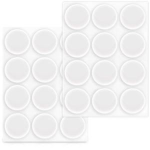 Navaris Elastikpuffer transparent 24x Anschlagpuffer - Selbstklebende Puffer für Wand Schrank Glasplatte Ø 22mm - Türstopper Schutzpuffer
