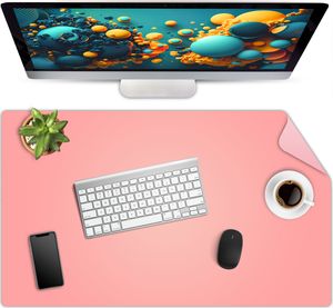 Mauspad XXL Gaming 900x400 mm Groß Tischunterlage Large Size Spezielle Oberfläche Schreibtischunterlage Verbessert Präzision Geschwindigkeit Pink Retoo