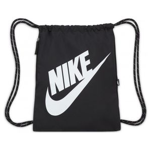 Nike Heritage Drawstring Bag Black/Black/White 10 L Gymsack