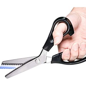 Schere gezahnt, Komfortgriffe gehandhabt, professionelle Schneiderei, Zick-Zack-Schere Schere gezahnt, Komfortgriffe gehandhabt, professionelle Schneiderei, Zick-Zack-Schere