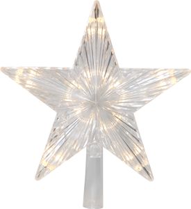 Star Baumspitze Topsy, 10 Warmwhite LED, Plastik, Silber, 2.2 x 2.4 x 0.5 cm