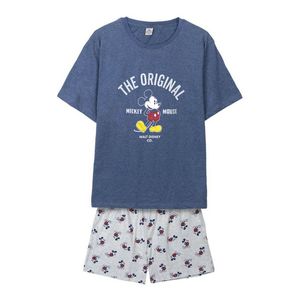 Single Jersey Gestrickt Pyjama Shorts Mickey Dunkelblau