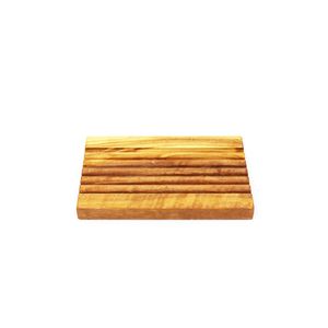 Seifenablage Rille aus Holz, Seifenschale Olivenholz, Rillenschale Seife Badezimmerdeko