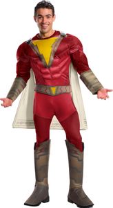 Shazam Deluxe Cosplay | Superheld Anzug Kostüm | Captain Marvel Overall | Größe M – L