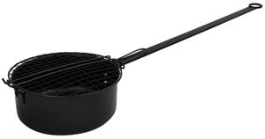 SIDCO Popcornpfanne Lagerfeuer Topf Grillpfanne Grill Pfanne Outdoor Geschirr BBQ