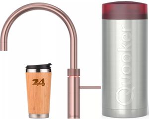 "QUOOKER FUSION Round COMBI+ B Copper Rose' PVD & 100°C batéria (22+FRRCO)" (2-dielna) drezová batéria s funkciou 100°C vriacej vody