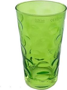 Grün Farbiges Dubbeglas 0,5 L (ganz gefärbt) Bunte Dubbegläser aus der Pfalz für Weinschorle, Schorleglas, Weinglas