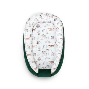 Baby Nest Forest Friends Tmavě zelený samet