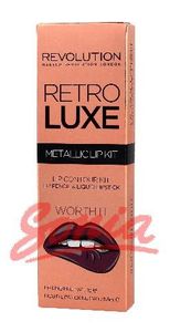 Makeup Revolution Retro Luxe Metallic Lip Kit (Liner + Gloss) Worth It 1op.