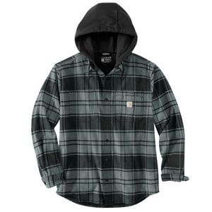 CARHARTT Bekleidung Carhartt Flannel, Fleece Jacke schwarz/grau Größe
