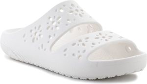 Crocs Classic Floral Cut Out Sand Biały