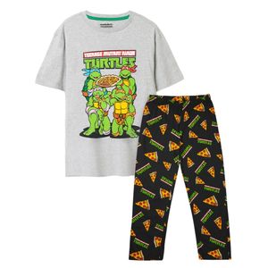 Teenage Mutant Ninja Turtles - Pánské pyžamo NS7607 (XL) (černá/šedá)