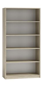 CDF Bücherregal R80 | Farbe:  Eiche Sonoma | Breite: 80 Zentimeter | Für Wohnzimmer, Büro und Arbeitszimmer | Regal für Bücher und Spielzeug