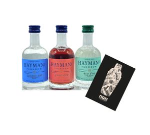 Haymans Gin MINIATUR 3er tasting Set Old Tom 50ml (41,4% Vol) London Dry Gin 50ml (41,2% Vol) Sloe Gin 50ml (26% Vol)- [Enthält Sulfite]