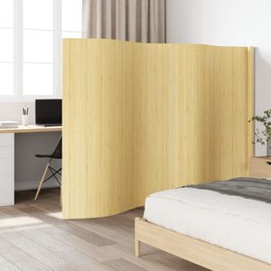 vidaXL Parawan jasny naturalny 165x400 cm bambusowy