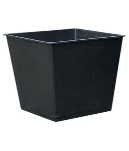 Dehner Universal-Pflanztopf, eckig, ca. 29.9 x 26 x 26 cm, Kunststoff, schwarz