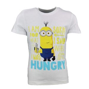 Minions T-Shirt Kurzarm Kinder Jungen Shirt – Weiß / 110