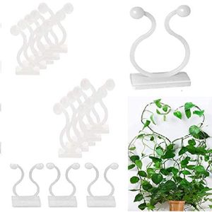 50 Stück Pflanzenclips Kabelbinder Selbstklebend Pflanzen-Kletter-Wandbefestigungs-Clips Pflanzenstützen Kletterpflanzen Clips Pflanzenklammern für Kletterpflanzen Reben Gemüse Stützhalter
