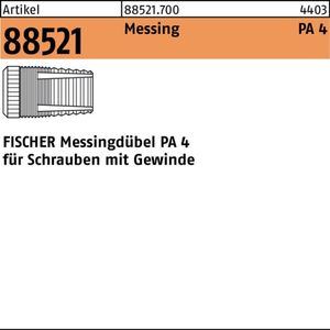 Messingdübel PA 4 M 6/7,5 - 200 Stk