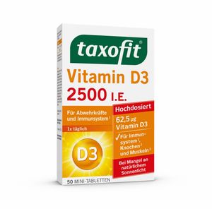 taxofit Vitamin D3 2500 I.E. 50 Tabletten