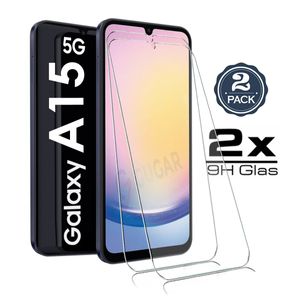 2X Samsung Galaxy A15 5G - Panzerglas Glasfolie Display Schutz Folie Glas Screen 9H Hart Echt Glas Displayschutzfolie 2 Stück