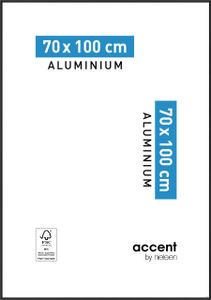 Accent Aluminium Bilderrahmen Accent, 70x100 cm, Schwarz Matt