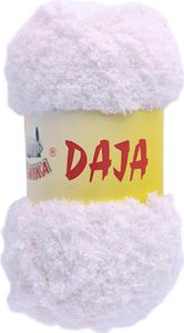 50g Kuschelgarn Daja Kuschelwolle Chenille-Strickgarn Farbauswahl, Farbe:weiß