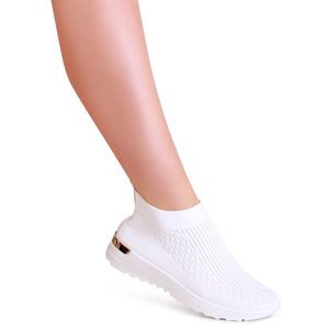 topschuhe24 2065 Damen Plateau Sneaker Light Slipper, Farbe:Weiß, Größe:38 EU