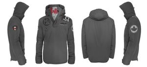 HOTSPOT DESIGN Piker Canada, XL, šedá, zateplená bunda s kapucí, pro rybáře, 010800404