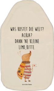 Mr. & Mrs. Panda Wärmflasche Nachtfalter Fähnchen - Weiß - Geschenk, Tiere, Wärmekissen, Küche Deko, Was kostet die Welt, süß, niedlich, Wärmflasche mit Bezug, Gute Laune
