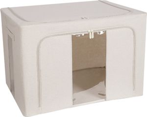 Kleideraufbewahrungsbehälter mit Metallrahmen, stapelbare Aufbewahrungsbox, Reißverschluss, Schrankorganisation, faltbare Kleideraufbewahrungsbehälter mit Deckel Kleideraufbewahrungsbehälter mit Metallrahmen, stapelbare Aufbewahrungsbox, Reißverschluss, Schrankorganisation, faltbare Kleideraufbewahrungsbehälter mit Deckel