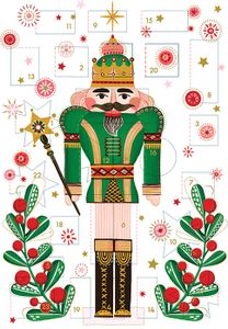 DeCoArt... 1 Adventskalenderkarte Adventskalender Umschlagkarte Nussknacker ca 16,6 x 11,5 cm bunt
