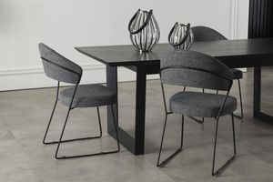 čalouněná křesla židle loft designová šedá kuchyňská kožená židle nábytek