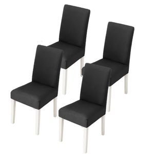 Poťahy na stoličky 4 kusy, elastický poťah na stoličky, elastický poťah na stoličky, odnímateľný umývateľný poťah na stoličky, odolný univerzálny