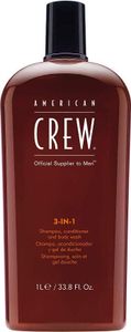 American Crew Szampon, odżywka i żel do kąpieli, 1000 ml