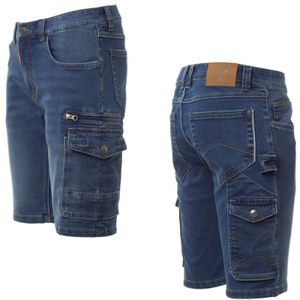 Shorts Jeans Shorts Arbeitsshorts Arbeitshose kurze Sommer Hose Bermuda PAYPAR blau Shorts 50