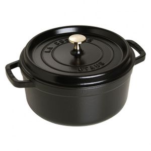 Staub Cocotte rund Schwarz 24cm Bräter