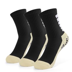 Lixada Fußballsocken ,Unisex Outdoor-Sportsocken Kompressionsstretch-Socken Sportliche Fußball-Sock Anti-Rutsch-Socken mit Griffen,3 Paar（39-45）