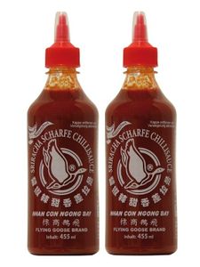 Doppelpack FLYING GOOSE Sriracha (2x 455ml) | sehr scharfe Chilisauce | Superscharf
