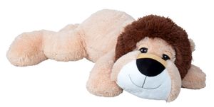 Riesen Teddybär Löwe Kuschelbär XXL 100 cm liegend Braun Plüschbär Kuscheltier samtig weich