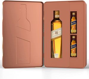 Johnnie Walker 18YO + 2x 5cl Blue Label  Blended Scotch Whisky 0,8l, alc. 40 Vol.-%