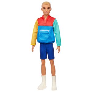 Barbie Ken Fashionistas Puppe in Blockfarben Jacke, Anziehpuppe