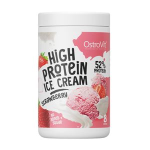 OstroVit High Protein Ice Cream | 400g je Behälter | Strawberry |  Eiscreme Pulver | Eiweiß cremig Eis Snack | Nahrungsergänzungsmittel