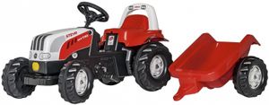 rolly toys Kid Steyr 6160 CVT Trettraktor mit Anhänger, Maße: 134x47x52 cm; 01 251 0