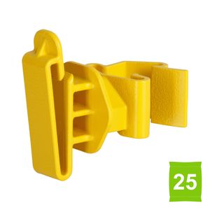 AKO T-Pfosten Bandisolatoren, gelb, 25 Stück