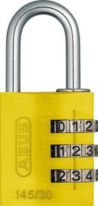 AB­US AV-Zah­len-Vor­hang­schloss 145/30 Gelb