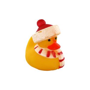 Gummi-Ente Weihnachten mit Mütze, Badeente, Quietscheente