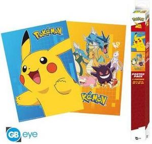 POKEMON Set 2 Chibi Posters - Farbige Charaktere (52x38)