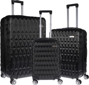 Weissmantel 3er Koffer Set Hartschalenkoffer Koffer Trolley Reisekoffer Kofferset xl mit Bordgepäck als Handgepäck Suitcase 3 teilig Rollkoffer